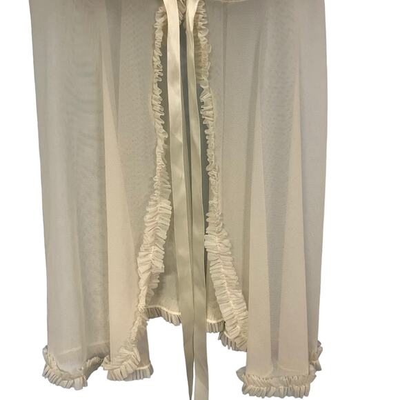 Victoria's Secret Sexy Little Thing Ivory Sequin Mesh Babydoll Nighty Size 36C - Picture 3 of 6